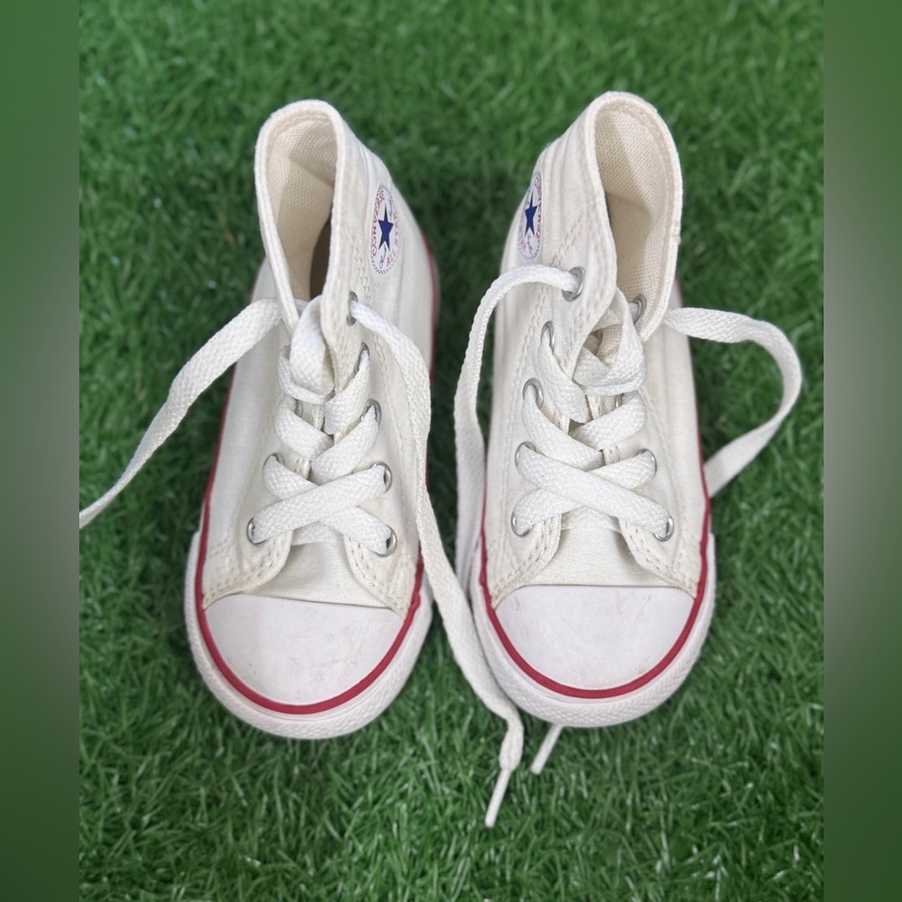 Converse Kids‎ White Sneakers Size 7 - Picture 9 of 9
